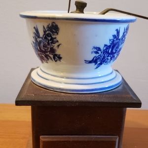 Antique German Porcelain Coffee Grinder